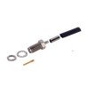 Conector SMA Hembra, Montaje Chasis en D Plano, de anillo plegable para RG-174 e.
