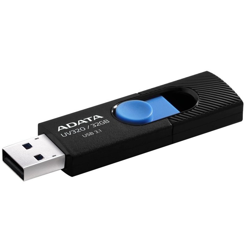 Memoria Adata 32GB USB 3.1 UV320 retráctil negro-azul Memoria Adata 32GB USB 3.1 UV320 retráctil negro-azul