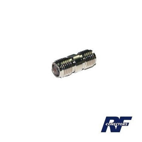 Adaptador en línea tipo Barril, de conector SMA Hembra a SMA Hembra.