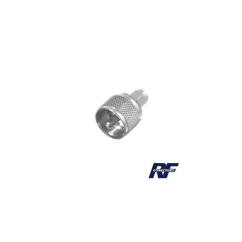 Adaptador en línea de conector SMA Macho a UHF Macho (PL-259).