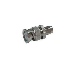 Adaptador en línea de conector SMA Macho a BNC Macho.