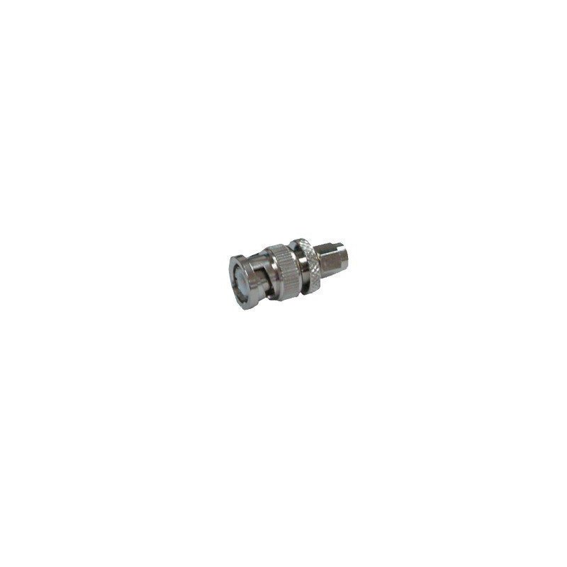 Adaptador en línea de conector SMA Macho a BNC Macho.