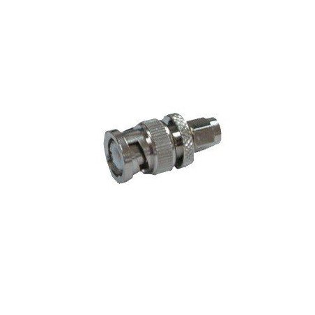 Adaptador en línea de conector SMA Macho a BNC Macho.