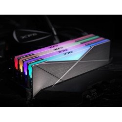 Memoria Adata UDIMM DDR4 32GB PC4-25600 3200MHz CL16 1.35v XPG Spectrix D50 RGB gris con disipador PC, gamer, alto rendimiento