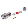 Conector TNc macho rosca izquierda para cables RG-58/u, RG-142/u.