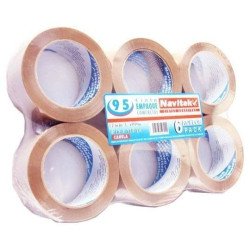 Naviteck. Cinta adhesiva canel. Para empaque, 48 mm x 100 m. Paquete c