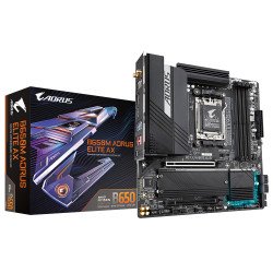 Tarjeta madre GIGABYTE B650M AORUS ELITE AX, AMD, socket AM5, Ryzen 7000, 8000, 9000 Series, DDR5 256 GB