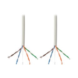 Cable Ethernet a Granel de PVC (UTP) con Núcleo Sólido Cat5e 350 MHz - Blanco, 304.8 m [1000 pies], TAA, 305 m, Cat5e