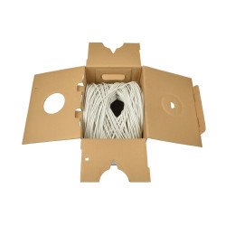 Cable Ethernet a Granel de PVC (UTP) con Núcleo Sólido Cat5e 350 MHz - Blanco, 304.8 m [1000 pies], TAA, 305 m, Cat5e