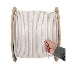 Cable Ethernet a Granel de PVC (UTP) con Núcleo Sólido Cat5e 350 MHz - Blanco, 304.8 m [1000 pies], TAA, 305 m, Cat5e