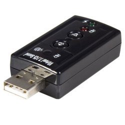 Adaptador de audio USB StarTech.com, Negro