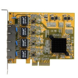 Tarjetas de Red StarTech.com - PCI-E, Ethernet, Amarillo