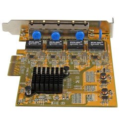 Tarjetas de Red StarTech.com - PCI-E, Ethernet, Amarillo