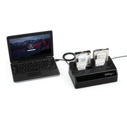 Estación de conexión de disco duro StarTech.com SDOCK4U33 - USB 3.0, 5 Gbit s, Negro