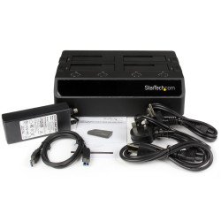 Estación de conexión de disco duro StarTech.com SDOCK4U33 - USB 3.0, 5 Gbit s, Negro