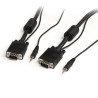 Cable coaxial StarTech.com - 7.62 m, VGA (D-Sub) + 3.5 mm, VGA (D-Sub) + 3.5 mm, Macho Macho, Negro