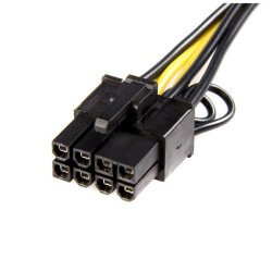 Cable adaptador de alimentación PCI Express StarTech.com PCIEX68ADAP - PCI-E (8-pin), Macho hembra, 0, 155 m, Negro