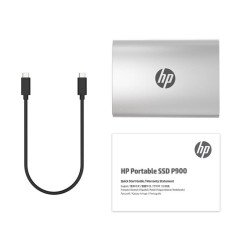 SSD externo HP P900, 512 GB, USB Tipo C, USB4 Gen 2x2, 2000 MB/s, plata