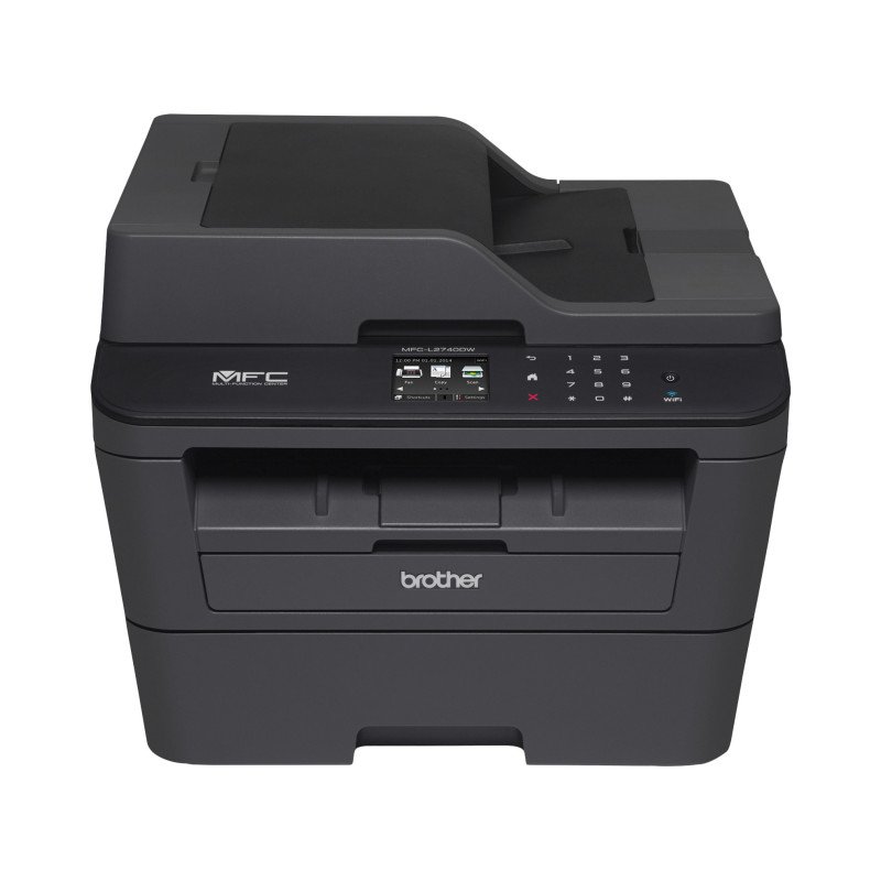 Multifuncional láser monocromática Brother mfcl2740dw, 32 ppm, dúplex automático, WiFi, fax, red 4 en 1 y adf