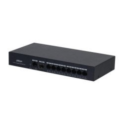 Switch PoE inteligente con 8 puertos Gigabit, 60W de potencia total y switching de 20 Gbps. Ideal para alimentar y conectar disp