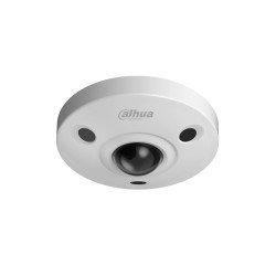 Cámara IP Dahua domo fish eye anti vandálica 4k, 12 megapíxeles, visión 360 grados, h265, audio, IP67, ik10, heat map, PoE, ivs