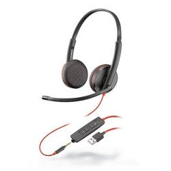 POLY Blackwire 3225 Auriculares Alámbrico Diadema Llamadas/Música USB tipo A Negro