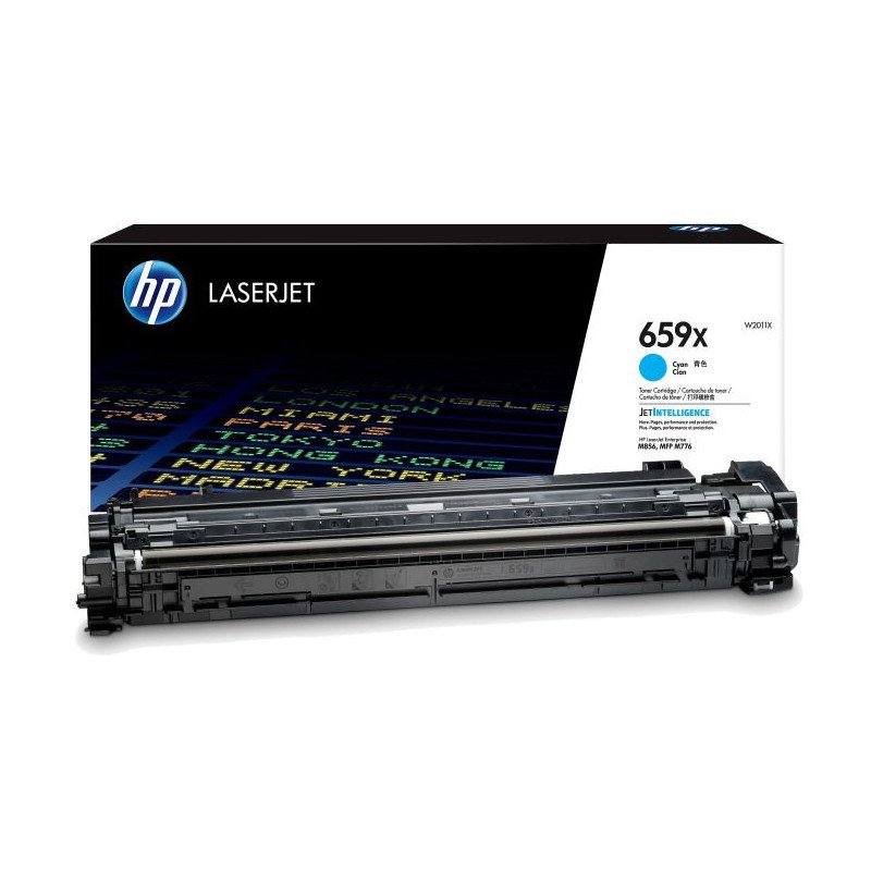 Cartucho de tóner original HP LaserJet 659X de alto rendimiento, cian, 0 páginas, 29,000 páginas, Cian