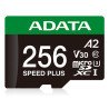 Memoria microSDXC ADATA Speed Plus, 256 GB, MicroSDXC, Clase 10, 180 MB/s, 160 MB/s, Class 3 (U3) Memoria microSDXC ADATA Speed Plus, 256 GB, MicroSDXC, Clase 10, 180 MB/s, 160 MB/s, Class 3 (U3)