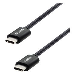 Cable USB-C a USB-C ADATA CACC-200PN-BK, 2 m, USB 2.0, Negro