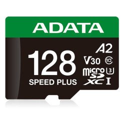 MicroSDXC ADATA Speed Plus, 128 GB, Clase 10, 180 MB/s, 160 MB/s, Class 3 (U3)