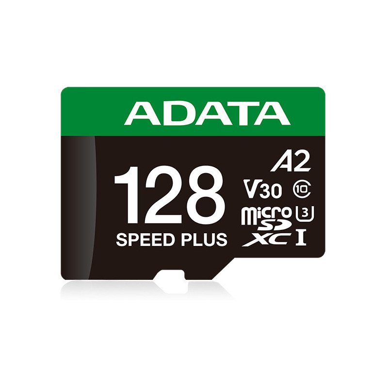 MicroSDXC ADATA Speed Plus, 128 GB, Clase 10, 180 MB/s, 160 MB/s, Class 3 (U3) MicroSDXC ADATA Speed Plus, 128 GB, Clase 10, 180 MB/s, 160 MB/s, Class 3 (U3)