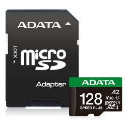 MicroSDXC ADATA Speed Plus, 128 GB, Clase 10, 180 MB/s, 160 MB/s, Class 3 (U3)