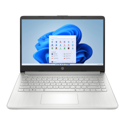 Notebook HP 14-DQ0532LA Intel Celeron n4120 1.10 - 2.60GHz, 4GB, 128GB SSD, 14 hd, no DVD, Win 11 home, 1-1-0, plata natural