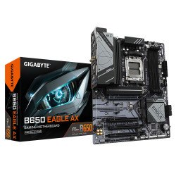 Tarjeta madre GIGABYTE B650 EAGLE AX, AMD, socket AM5, Ryzen 7000, 8000, 9000 Series, DDR5-SDRAM, 256 GB