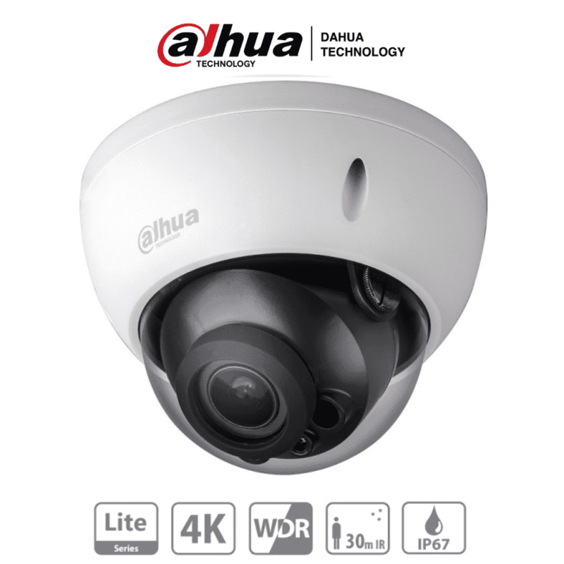 Cámara domo 4k, 8 megapixeles, lente motorizado de 2.7-13.5, IR de 30 m, metálica, WDR real de 120 db, IP67, soporta: cvi/tvi/ah