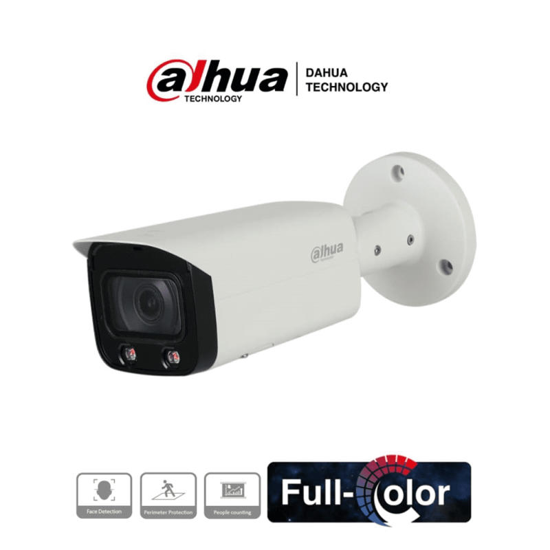 Dahua IPc-hfw5442t-as-led - cámara IP bullet full color de 4 megapixeles, lente de 3,6 mm, h.265+, WDR real de 140 db, e/s de au