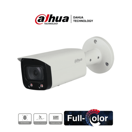 Dahua IPc-hfw5442t-as-led - cámara IP bullet full color de 4 megapixeles, lente de 3,6 mm, h.265+, WDR real de 140 db, e/s de au