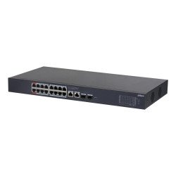 Switch Poe de 16 Puertos Gigabit con PoE inteligente, puerto rojo de 90W, 190W totales, 2 puertos SFP, PoE Watchdog, switching d