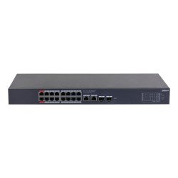 Switch Poe de 16 Puertos Gigabit con PoE inteligente, puerto rojo de 90W, 190W totales, 2 puertos SFP, PoE Watchdog, switching d