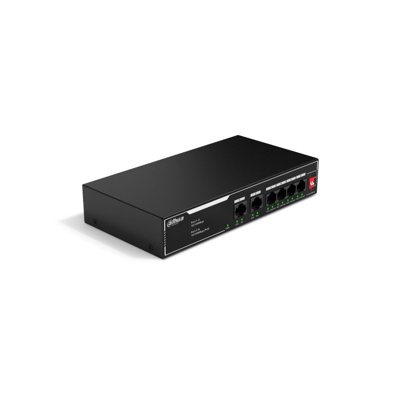 Switch PoE de 6 Puertos Fast Ethernet, 4 Puertos PoE 10, 100, 36 Watts Totales, 2 Puertos Uplink RJ45 10, 100, PoE Watchdog, Sop Switch PoE de 6 Puertos Fast Ethernet, 4 Puertos PoE 10, 100, 36 Watts Totales, 2 Puertos Uplink RJ45 10, 100, PoE Watchdog, Sop