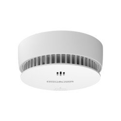 Detector de Humo Inalámbrico (Interconectable Hasta 24 Disp), Sensor Fotoeléctrico, Sonido de Alarma de 85dB, Alarma Visual y Au
