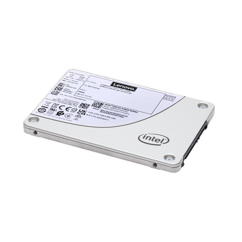 Unidad de estado sólido Lenovo S4620 - 3.5" Interno - 480GB - SATA (SATA/600) - Uso mixto - Servidor Dispositivo compatible