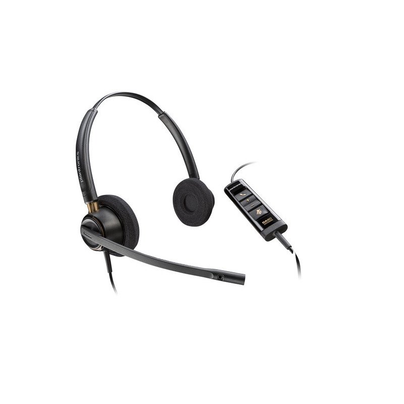 Auriculares estéreo USB-A POLY EncorePro 525, Alámbrico, Llamadas/Música, 55 g, Auriculares, Negro