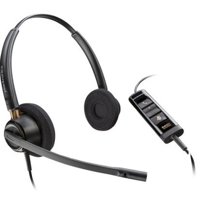 Auriculares estéreo USB-A POLY EncorePro 525, Alámbrico, Llamadas/Música, 55 g, Auriculares, Negro