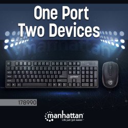 178990 Teclado/mouse óptico inalámbrico