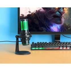 Micrófono USB LED RGB, cancel ruido