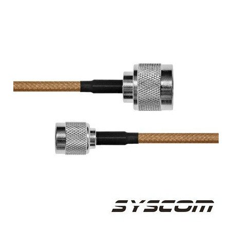 Cable RG142, con conductores N Macho, TNC Macho de 30 cm.
