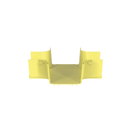 Accesorio de 4 Vías Horizontal, Con Ángulos a 90°, Para Canaletas FiberRunner™ 6X4, Color Amarillo