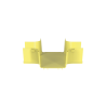 Accesorio de 4 Vías Horizontal, Con Ángulos a 90°, Para Canaletas FiberRunner™ 6X4, Color Amarillo