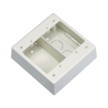 Caja de Pared Superficial Doble, Con Divisor, Uso Universal con Placas de Pared, Color Blanco Mate